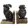 Design Toscano Knowledge Seekers Steampunk Cat and Owl Sculptural Bookends CL74612